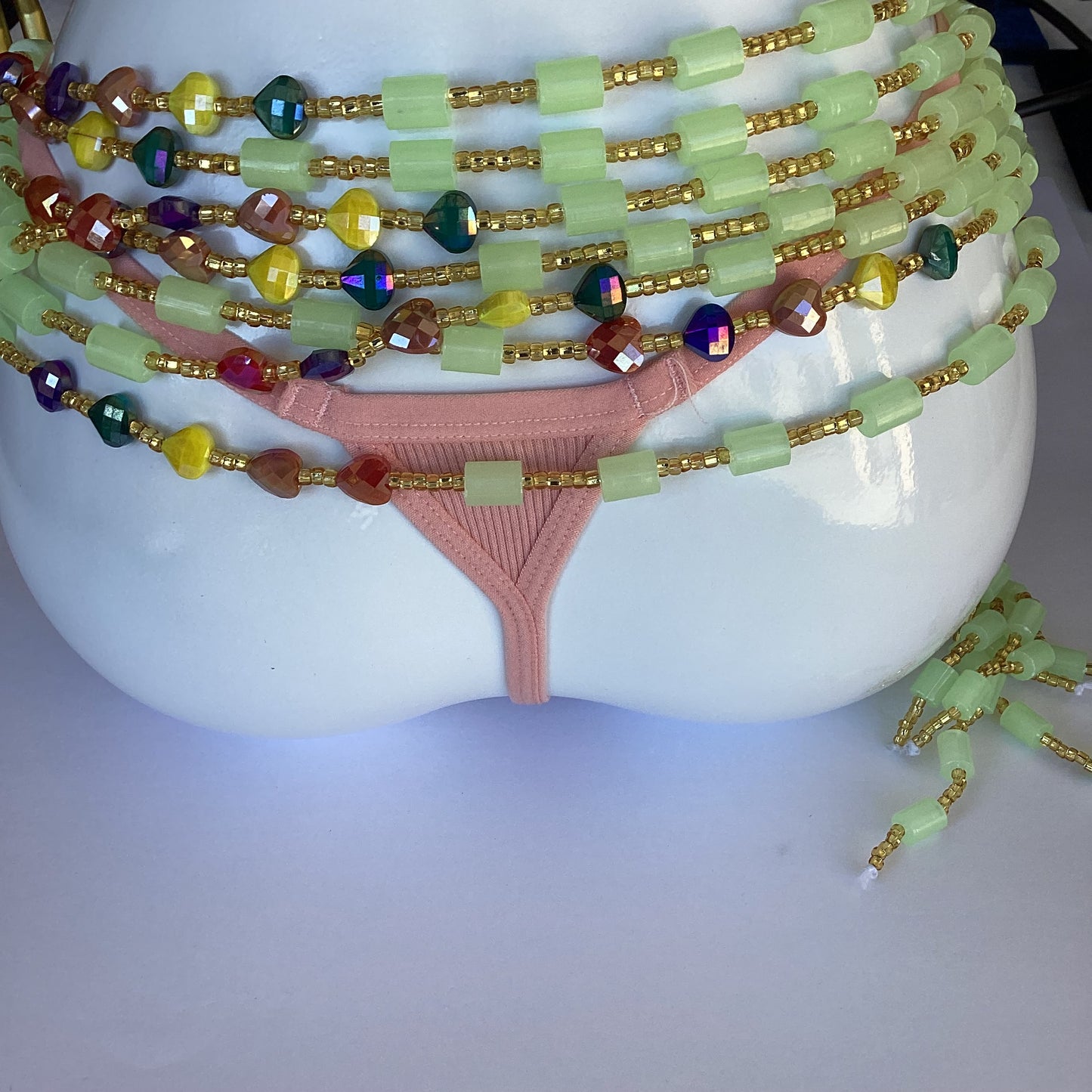LADY GLOW IN TE DARK (tie on waist beads)