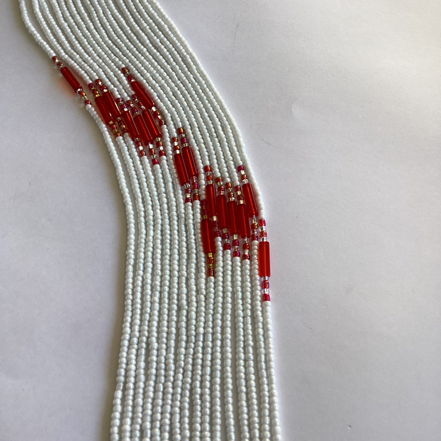 GLEAMING RED(tie on waist beads)