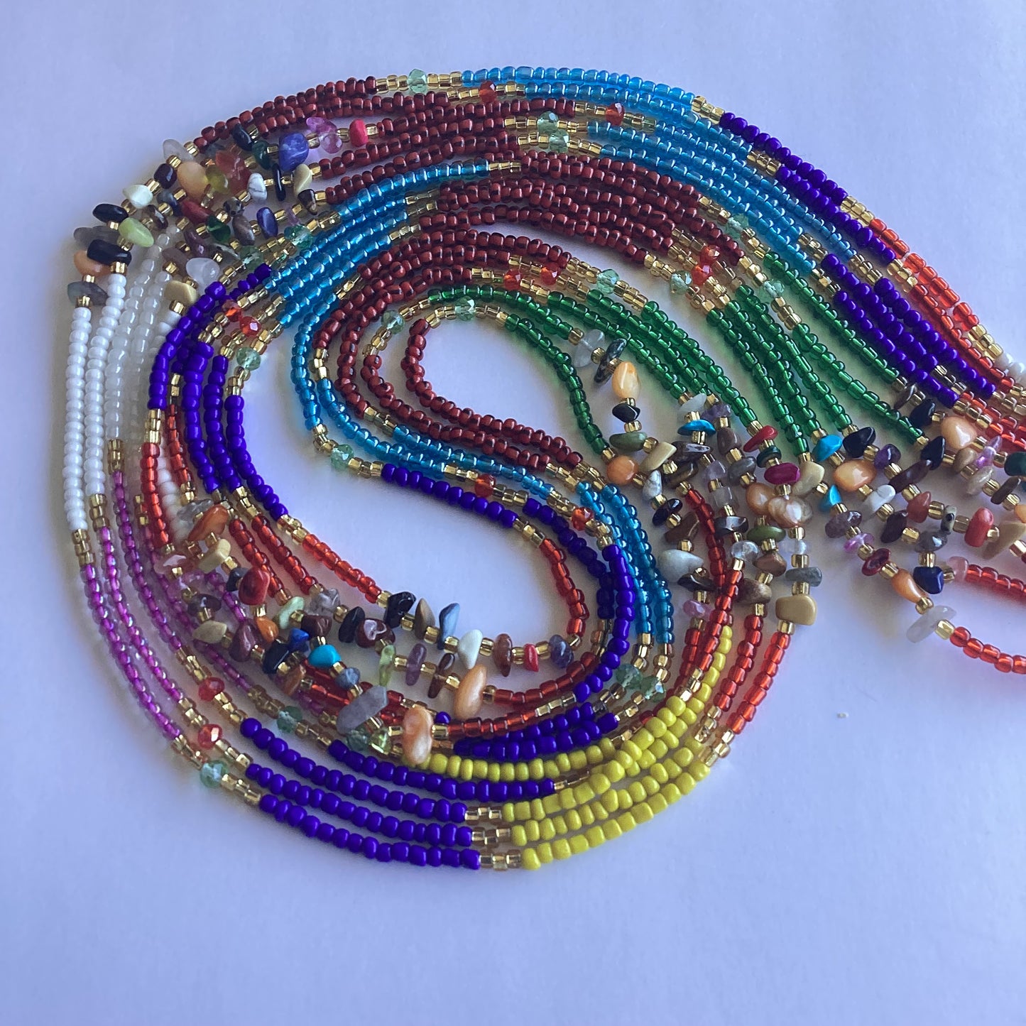 CHAKRA LAVA (tie on waist beads)