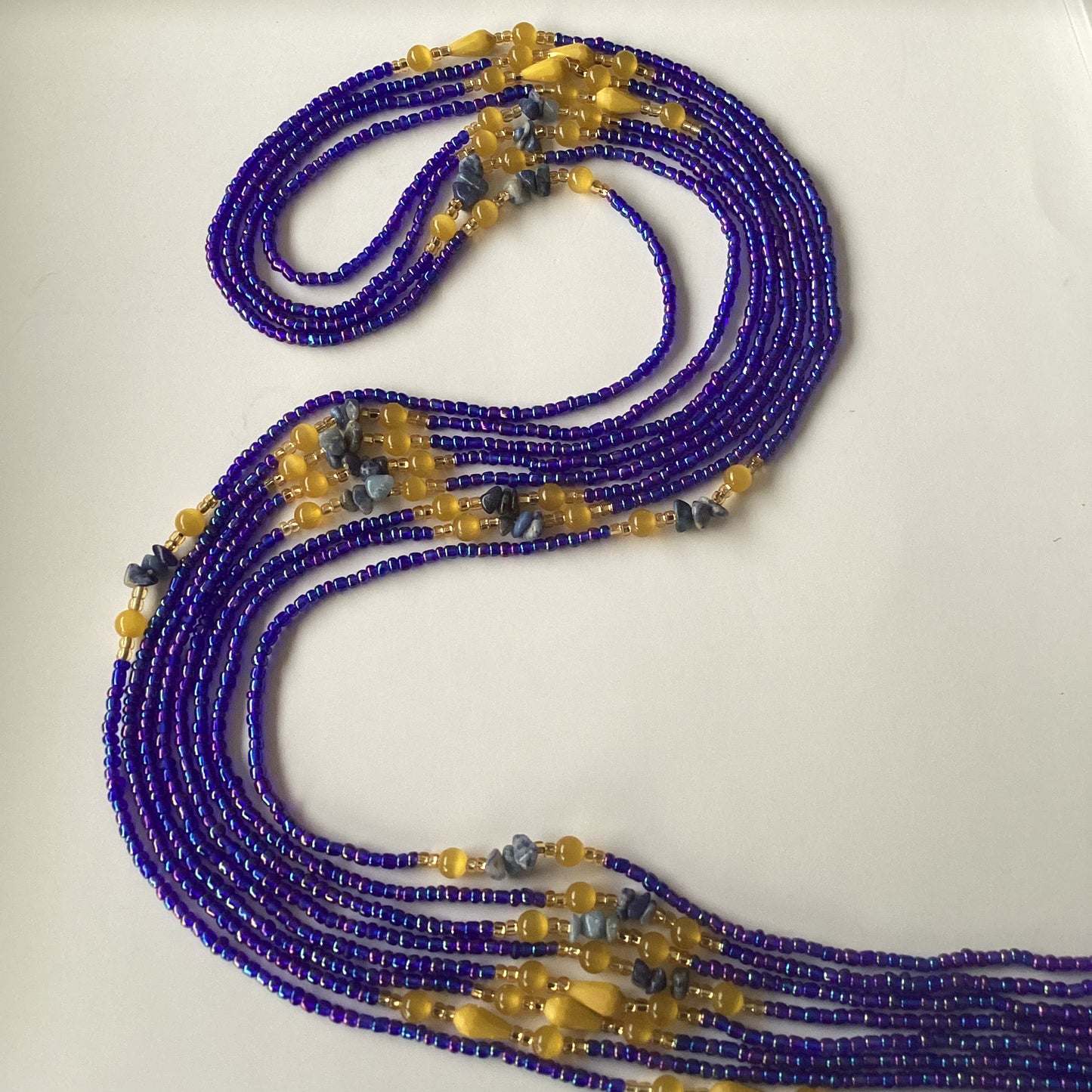 Big Sky (Tie on waist beads)