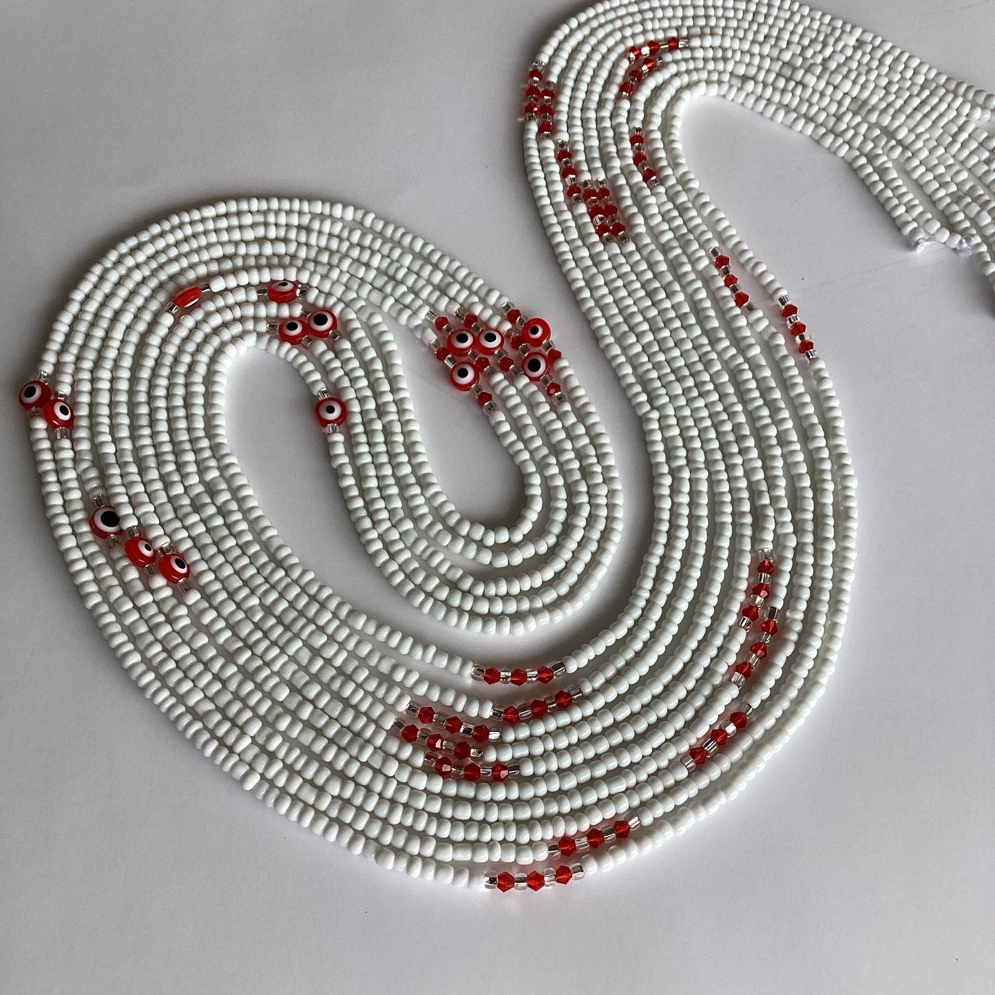 Red Eye (tie on waist beads)