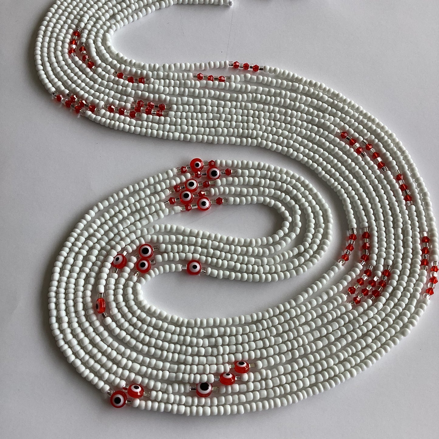 Red Eye (tie on waist beads)