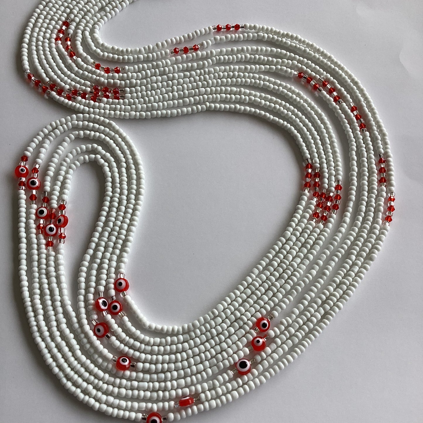 Red Eye (tie on waist beads)