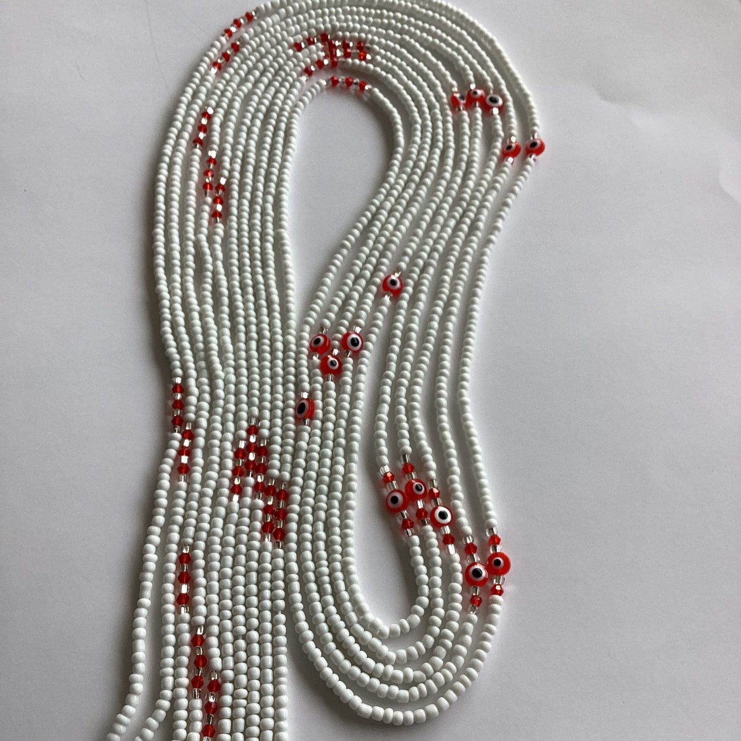 Red Eye (tie on waist beads)