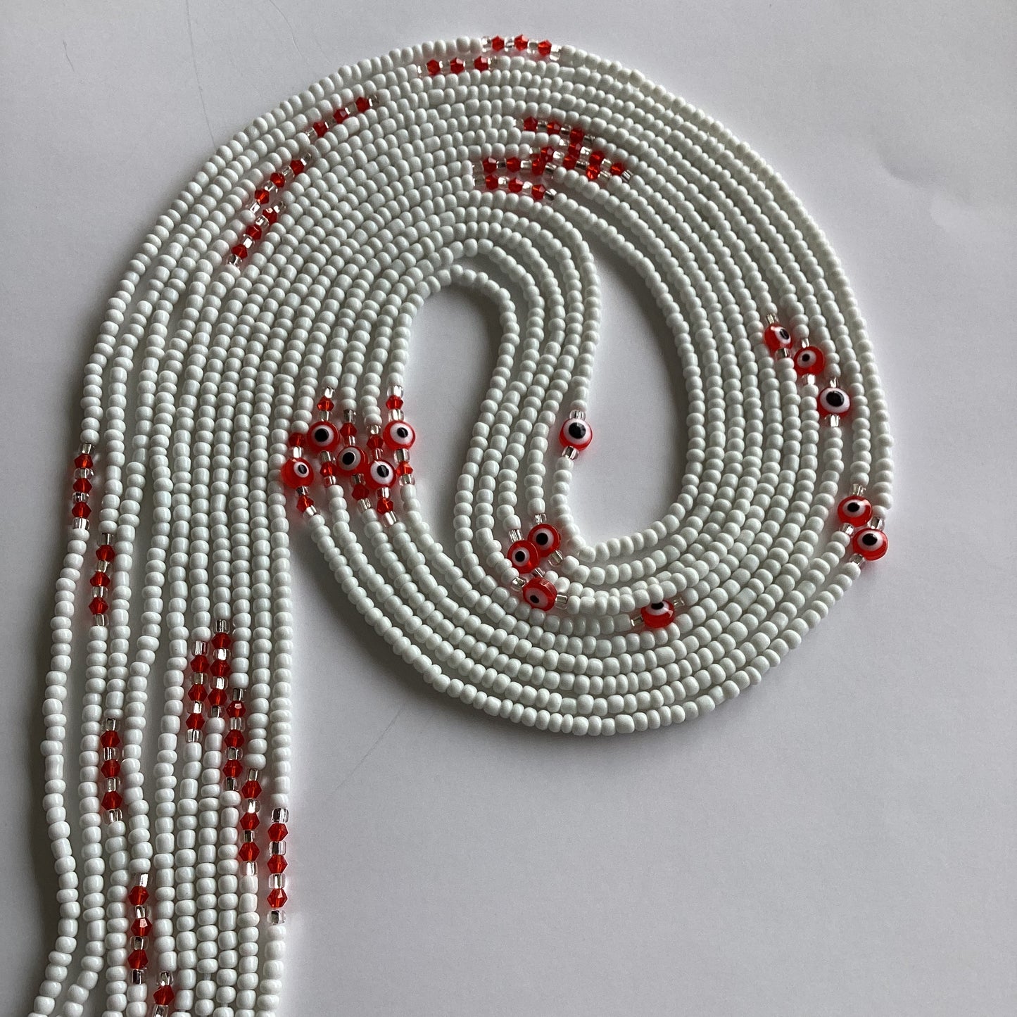 Red Eye (tie on waist beads)