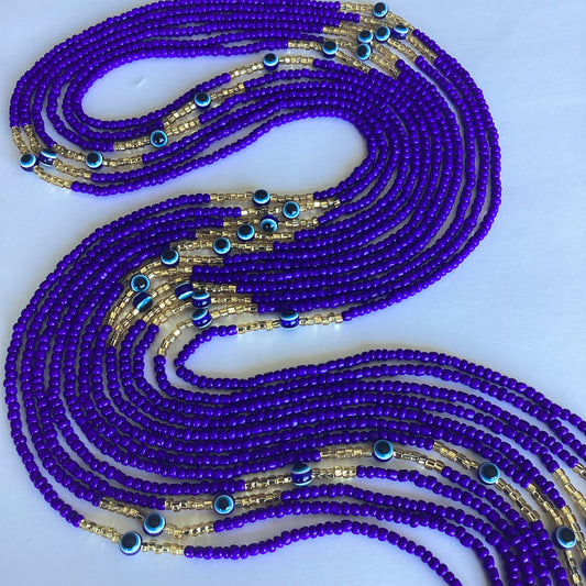 BLUE EYE (tie on waist beads)