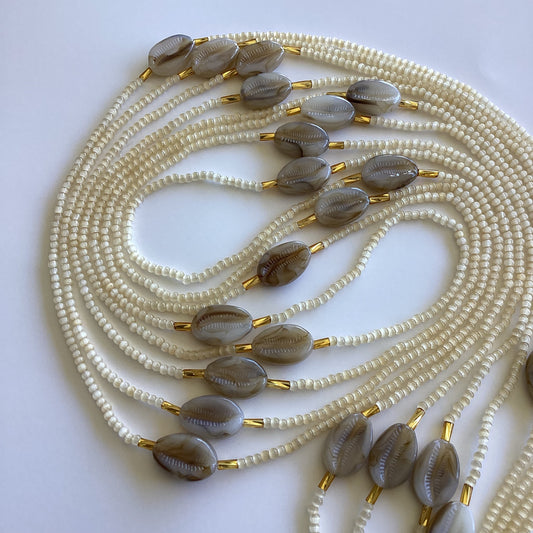 PRETTY CREAMY (tie on waist beads)
