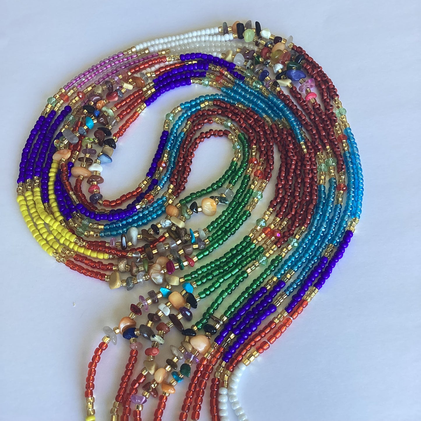 CHAKRA LAVA (tie on waist beads)
