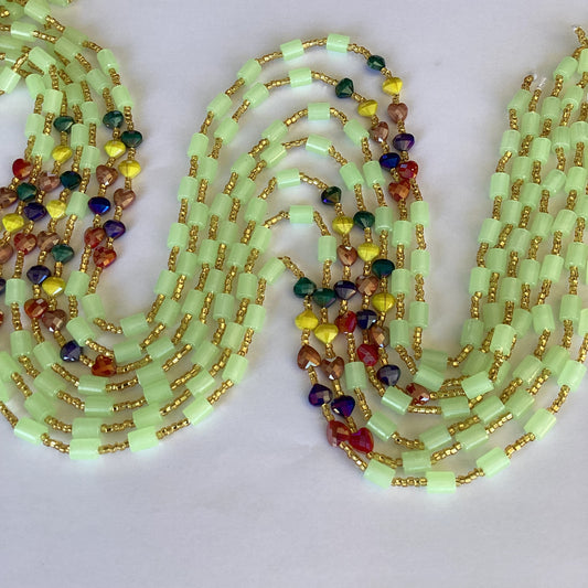 LADY GLOW IN TE DARK (tie on waist beads)