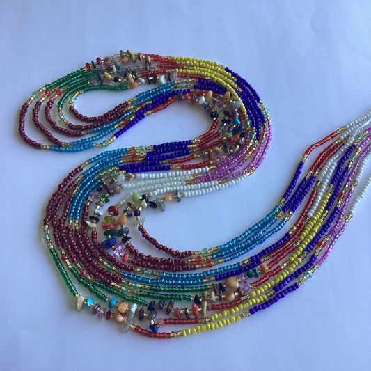 CHAKRA LAVA (tie on waist beads)